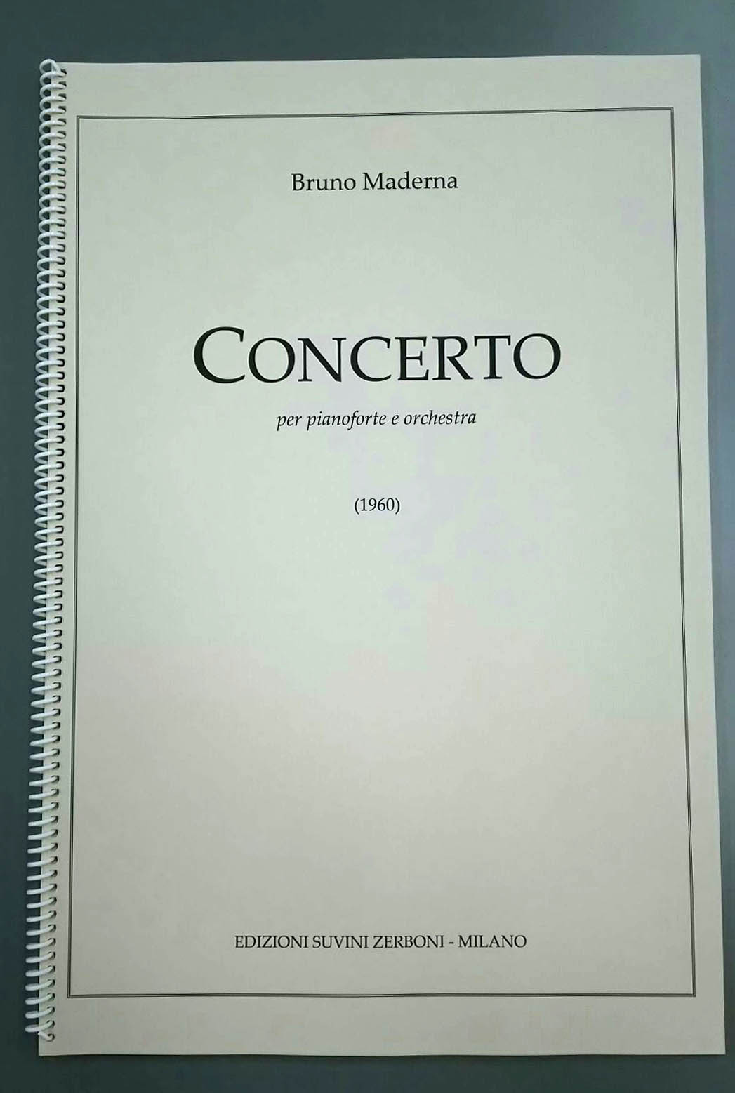 Maderna, Concerto per piano (1960) (Suvini Zerboni)