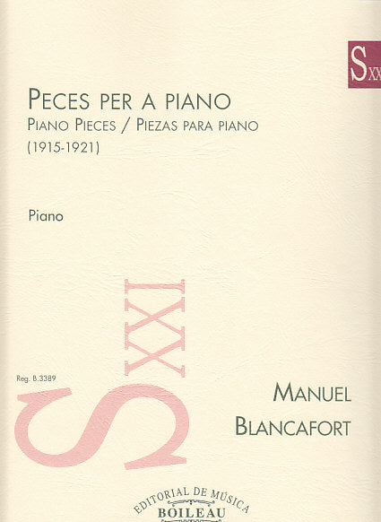 Blancafort, 28 Peces per a piano 1915-21 (Boileau)