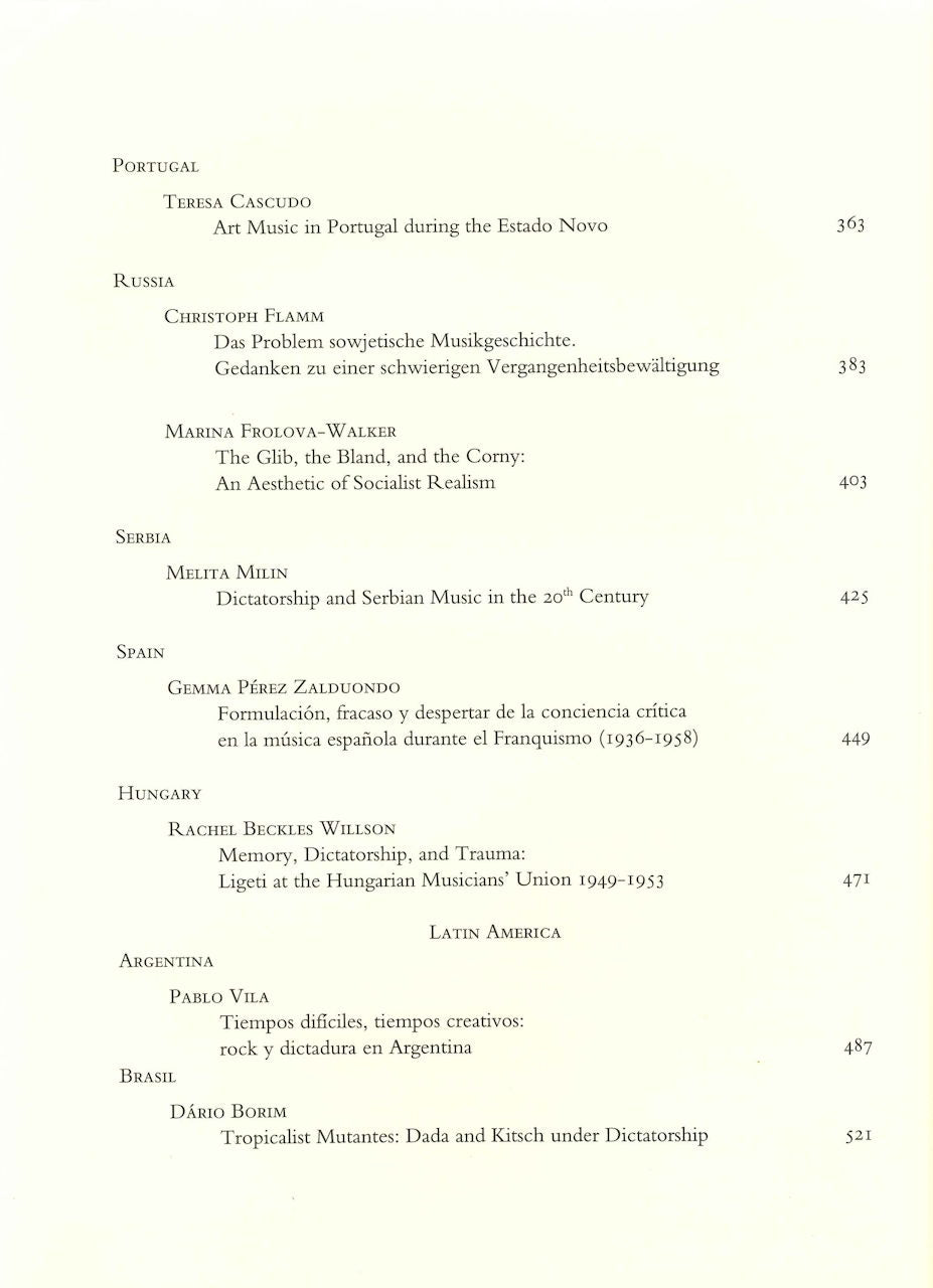 Illiano, Music and Dictatorship in Europ (Brepols)