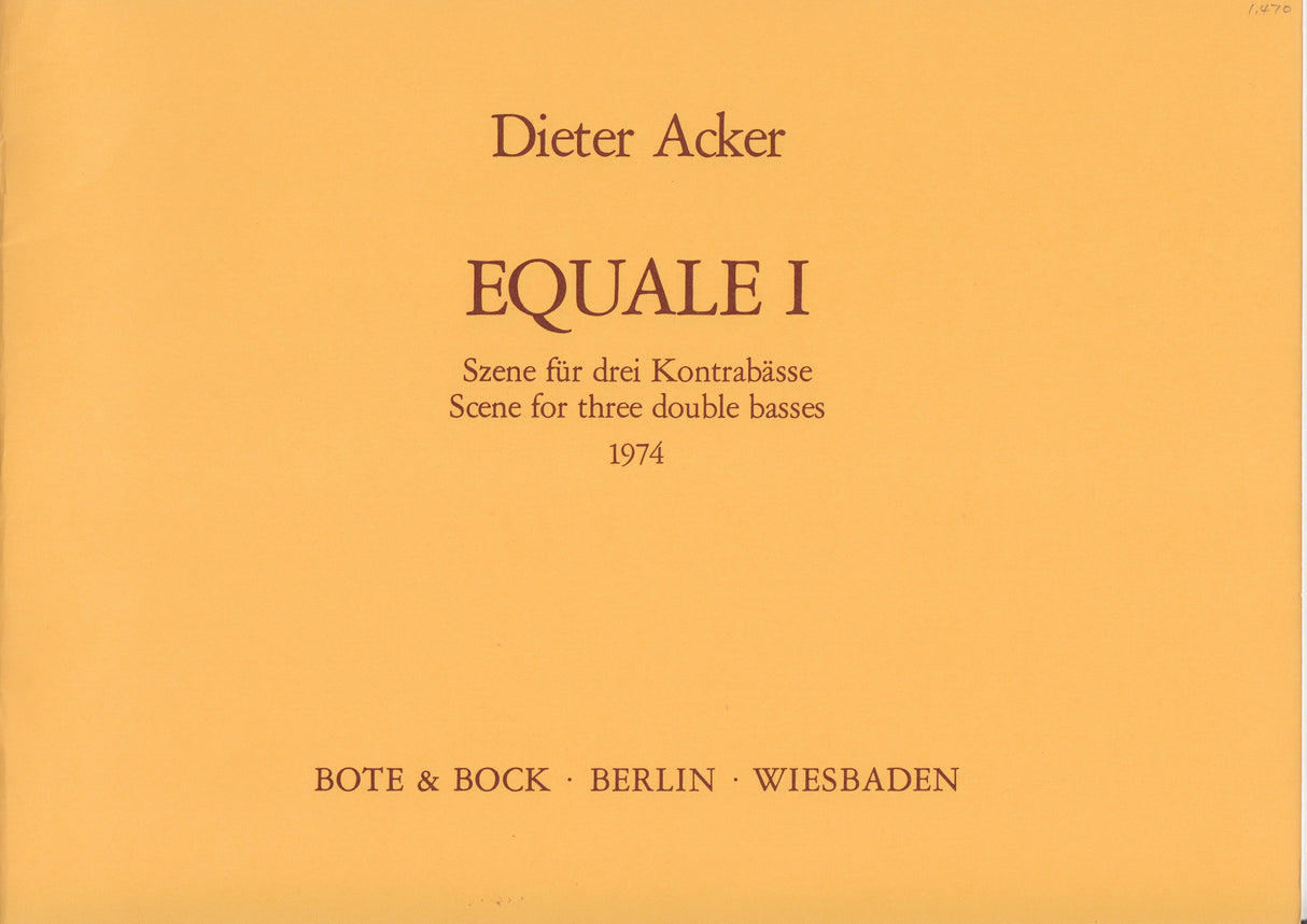 Acker, Equale 1: Szene (1974) (3CB) (Bote & Bock)