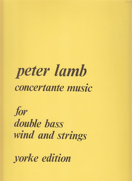Lamb, Concertante Music (CB,Pf) (Yorke Edition)