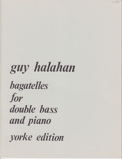 Halahan, Bagatelles (CB,Pf) (Yorke Edition)