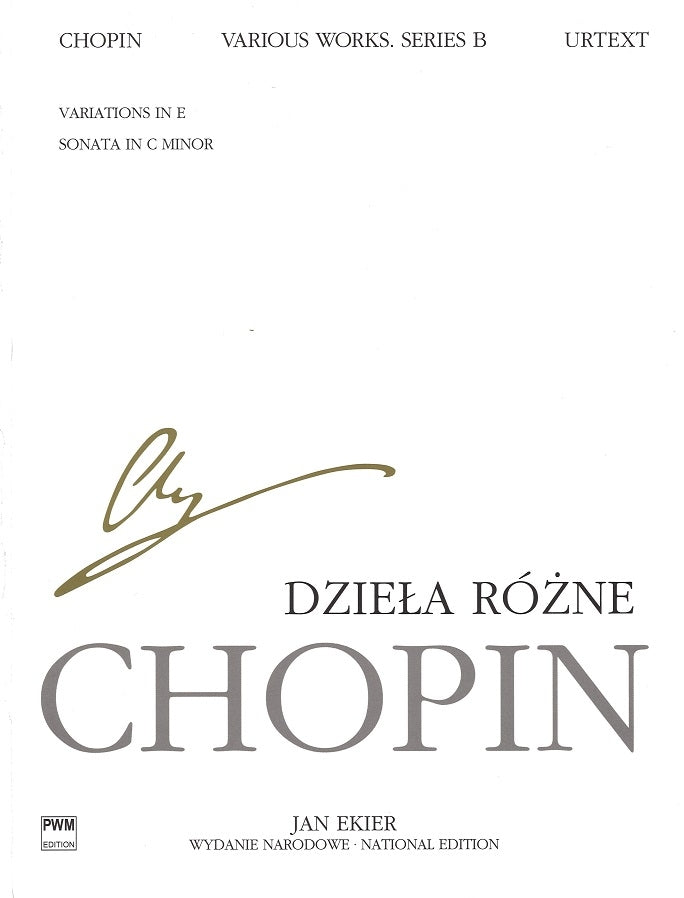 Chopin, B/4 Various Works. Sonata op. 4 (PWM)