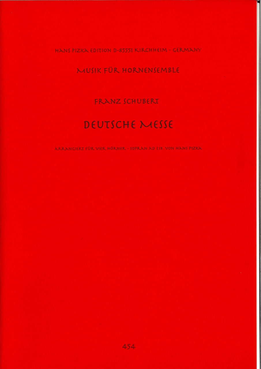 Schubert, Deutsche Messe ([Sop],4Hn) (Pizka)