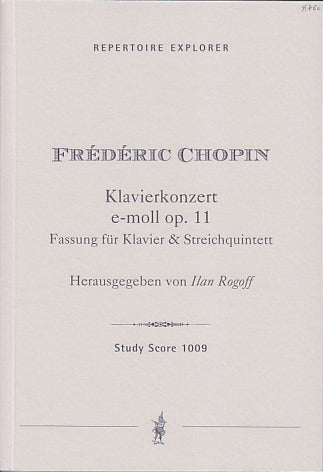 Chopin, Concerto for Piano No. 1 (Pf,Str (Hoflich)