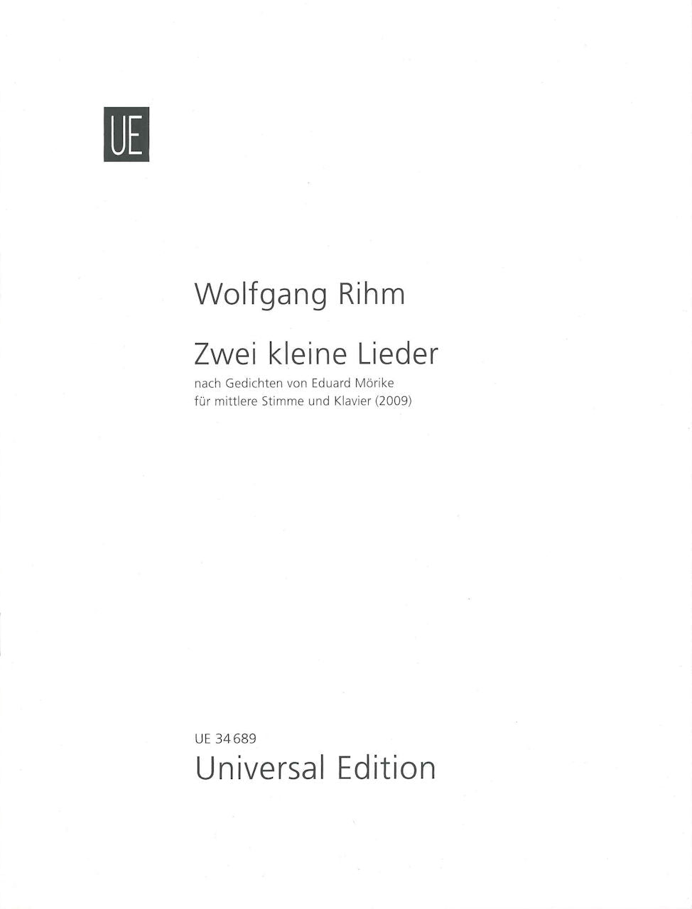 Rihm, 2 Kleine Lieder (Voice,Pf) (Universal)