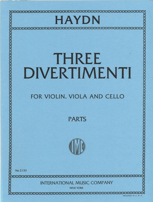 Haydn, 3 Divertimenti (Vn,Va,Vc) (IMC)