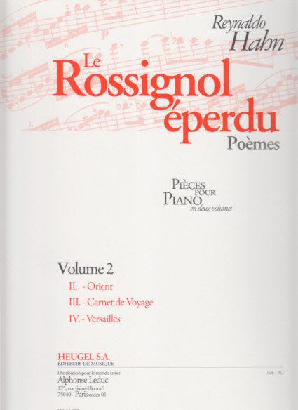Hahn, Rossignol eperdu 2 (Heugel)