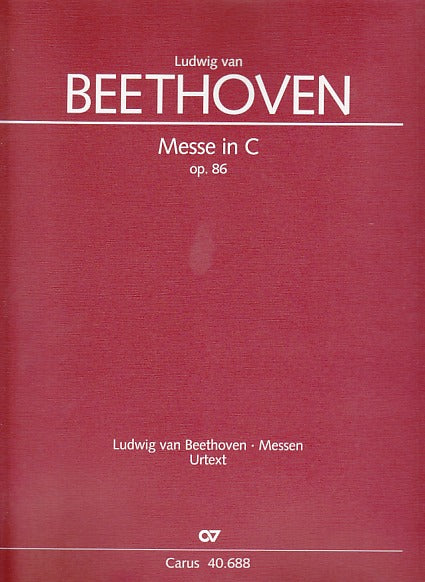 Beethoven, Missa op. 86 in C (Carus)