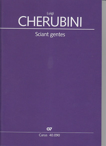 Cherubini, Sciant gentes (Score) (Carus)