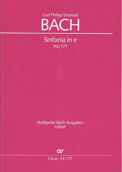 Bach,C.P.E., Sinfonia Wq 177 (Score) (Carus)