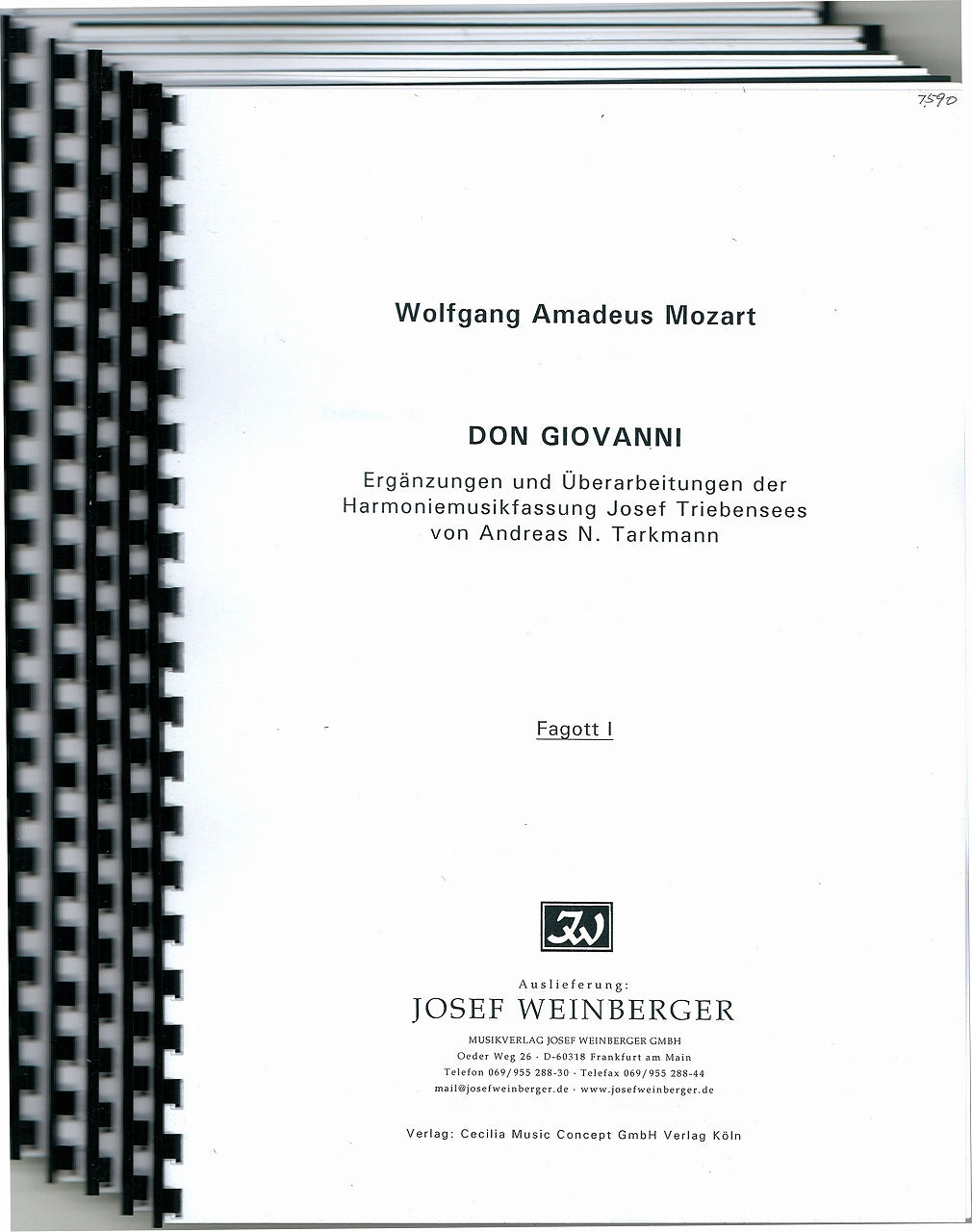 Mozart, Don Giovanni (Stimmen) (Cecilia Music Concept/Weinberger)