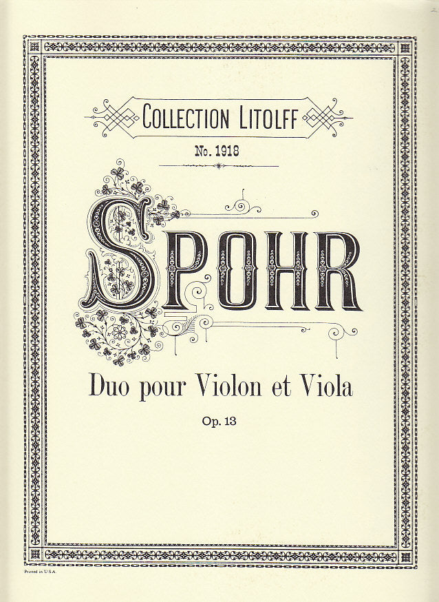 Spohr, Duo op. 13 in e (1807) (Peters)