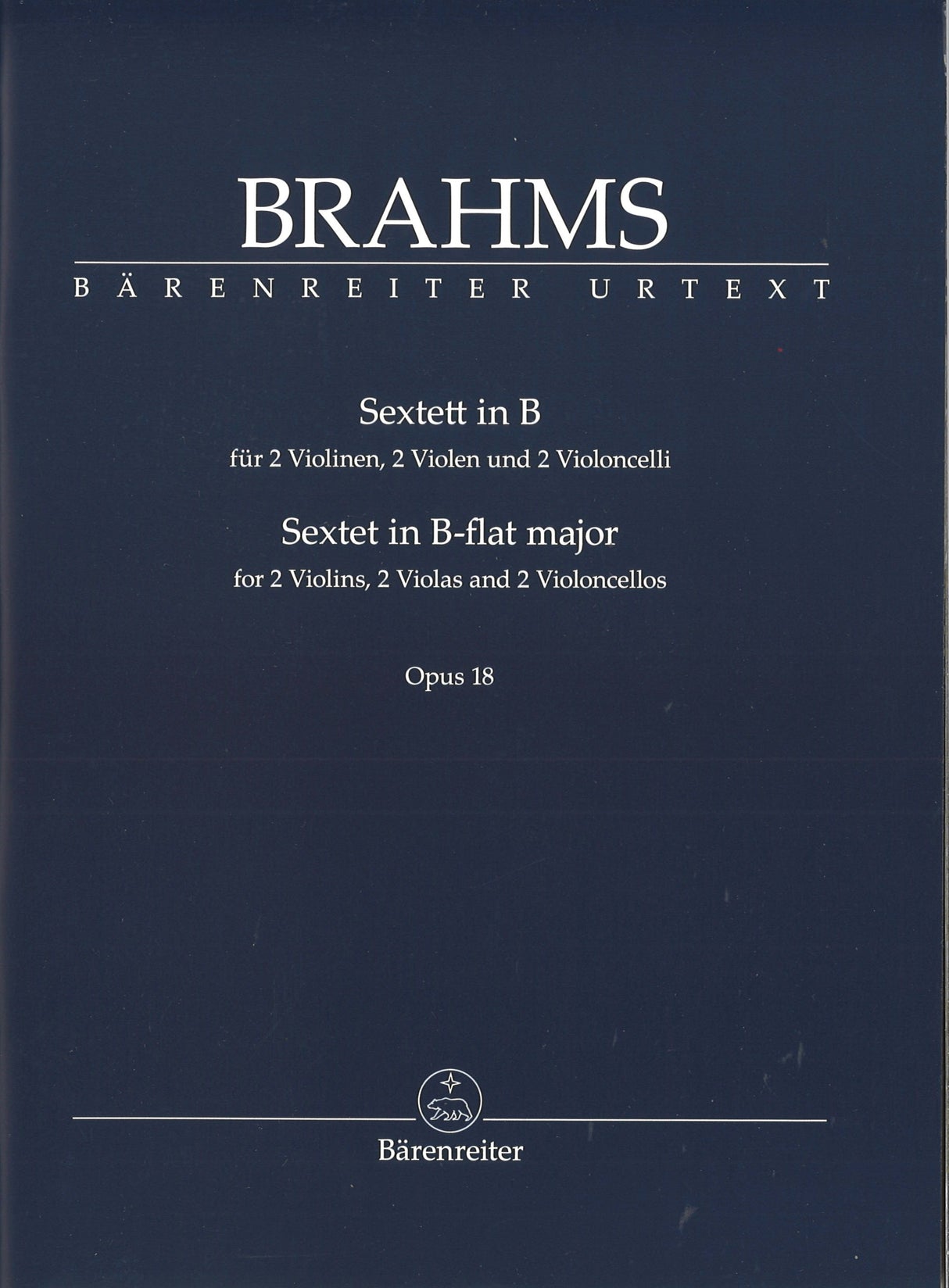 Brahms, Sextet No. 1 in Bb op. 18 (Barenreiter)