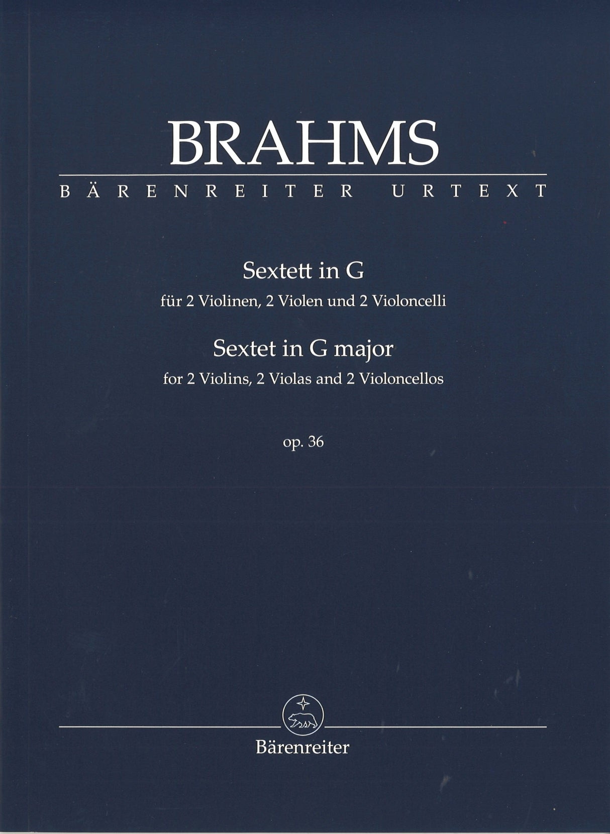 Brahms, Sextet No. 2 in G op. 36 (Barenreiter)