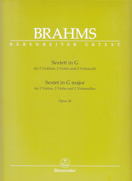 Brahms, String Sextet No. 2, op. 36 (Barenreiter)