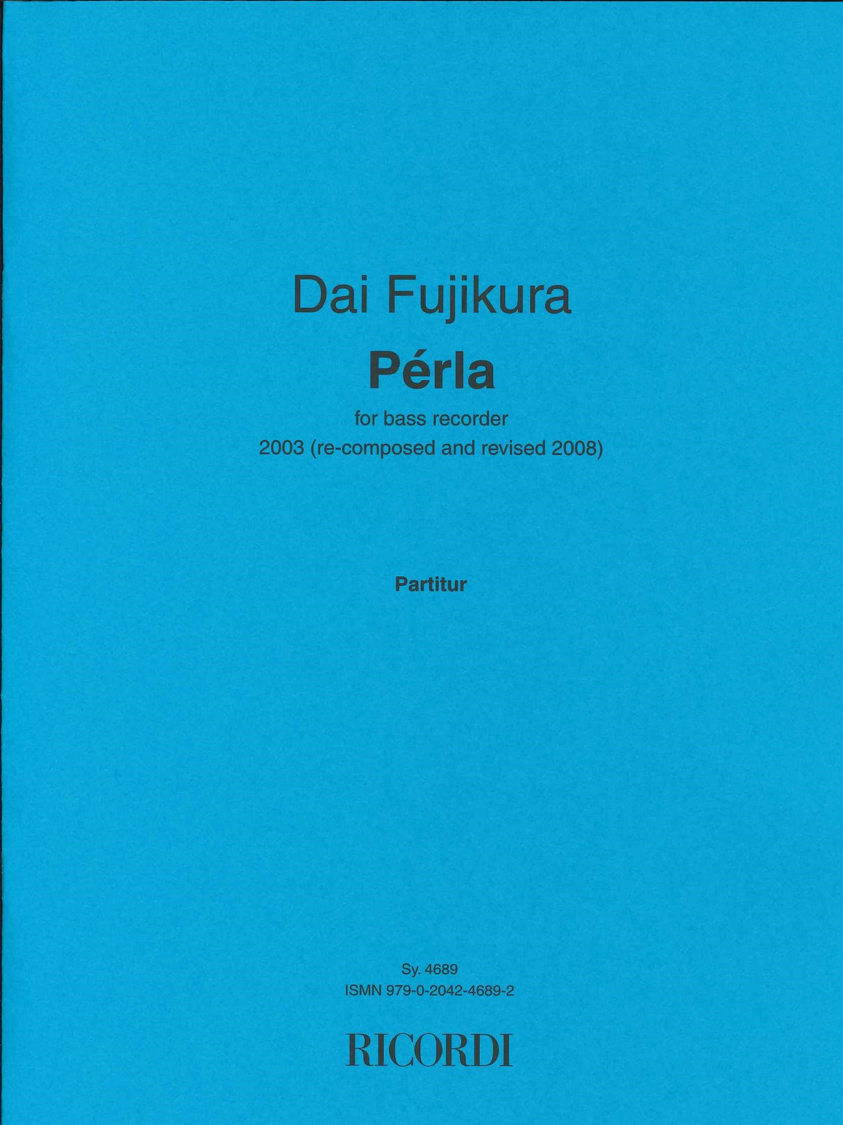 Fujikura, Perla (BRec) (Ricordi)