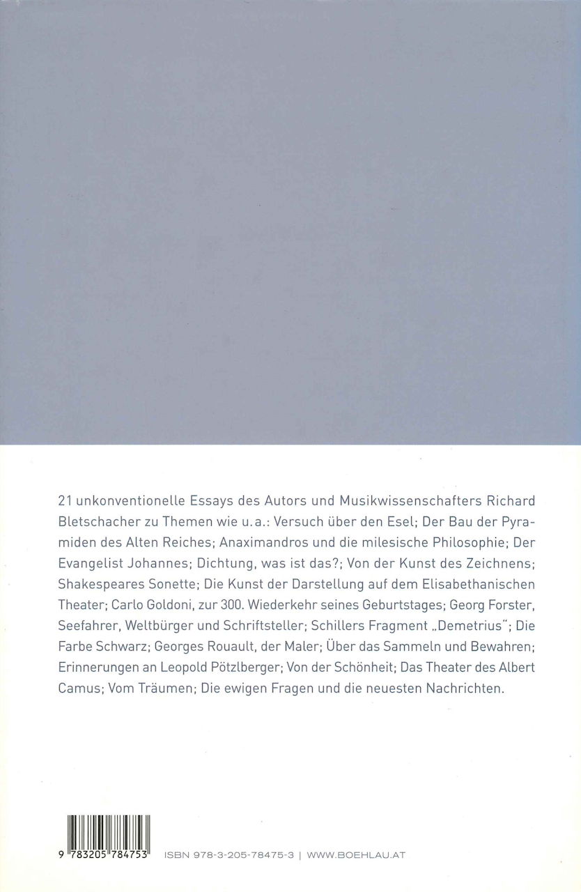 Bletschacher, Ausfluge: 21 Essays (Bohlau)