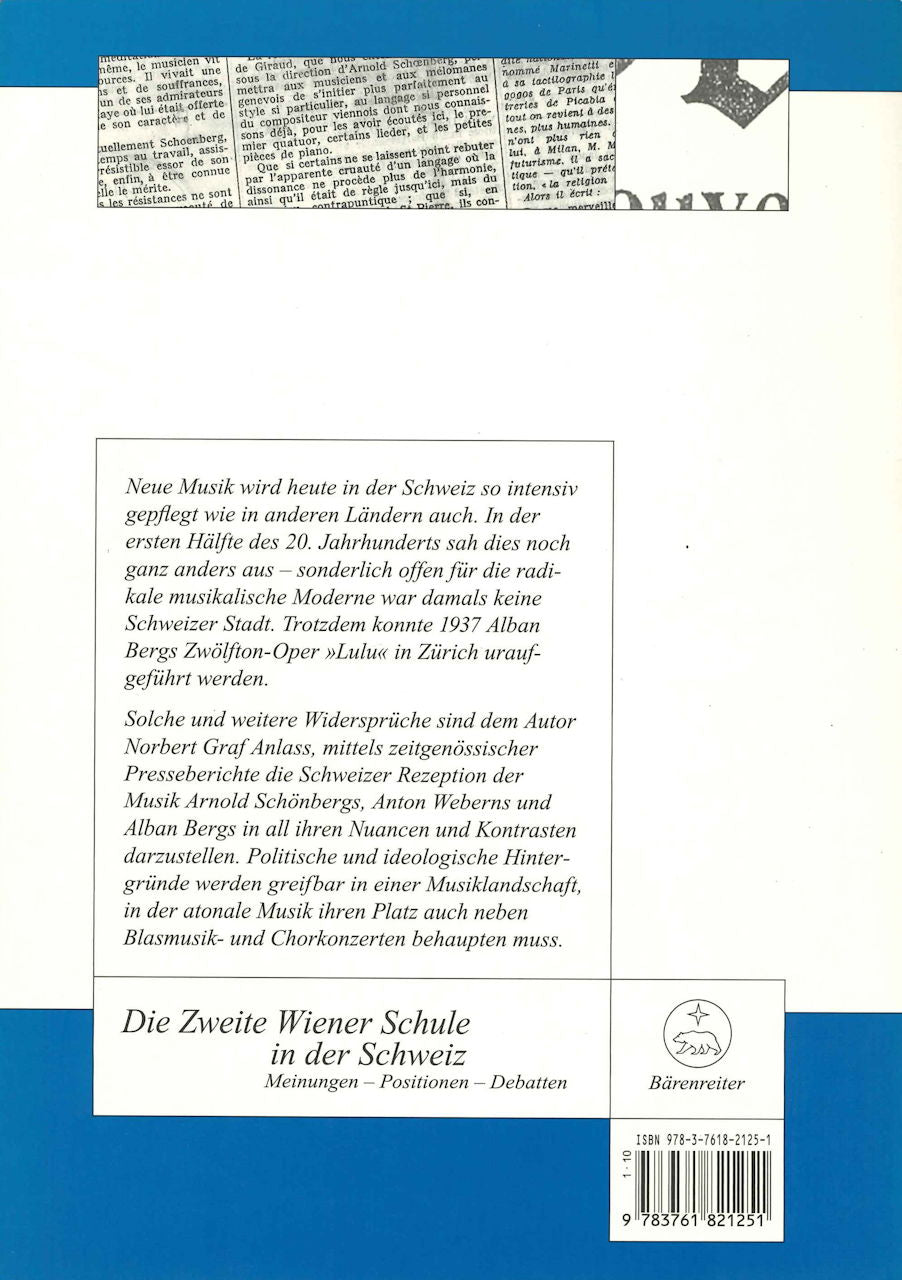 Graf, Zweite Wiener Schule in der Schwei (Barenreiter)