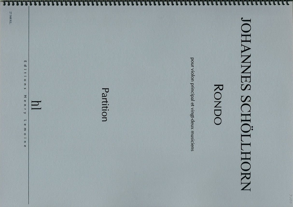 Schollhorn, Rondo (Lemoine)