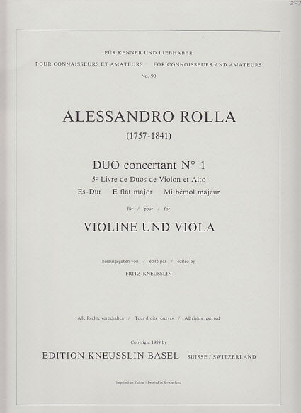 Rolla, Duo concertant No. 1 in Eb (Kneusslin)