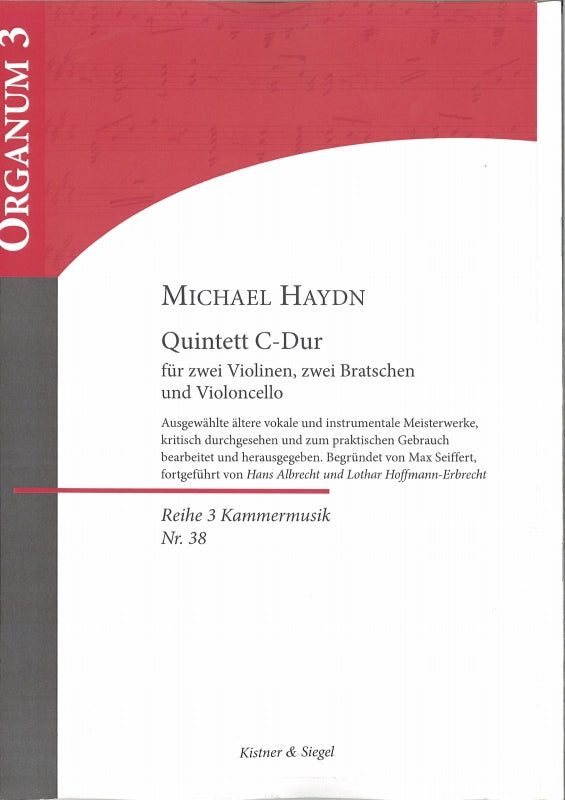 Haydn,M., Quintet in C MH 187 (Set) (Kistner & Siegel)