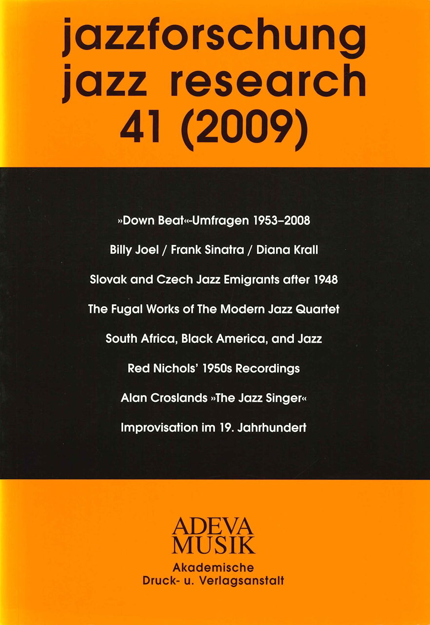 Jazzforschung 41 (2009) (Akademische)