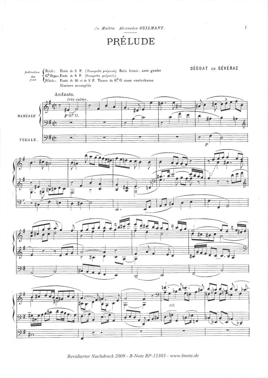 Severac, Suite pour grand orgue (B-Note)