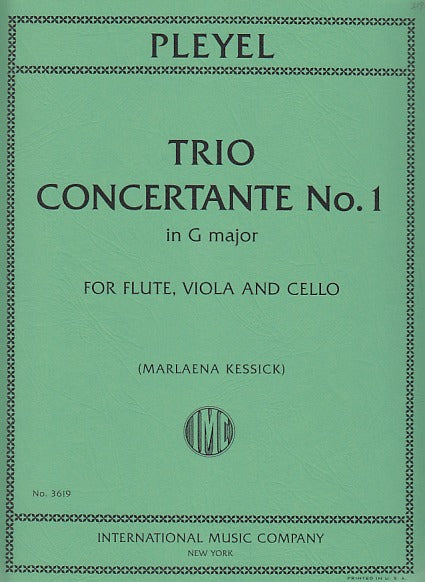Pleyel, Trio conc. No. 1 in G (Fl,Va,Vc) (IMC)