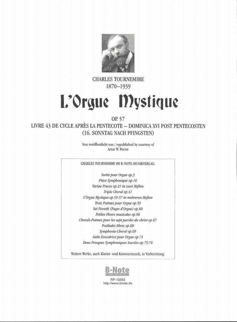 Tournemire, Orgue mystique 43, op. 57 (B-Note)