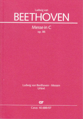 Beethoven, Missa op. 86 in C (Carus)