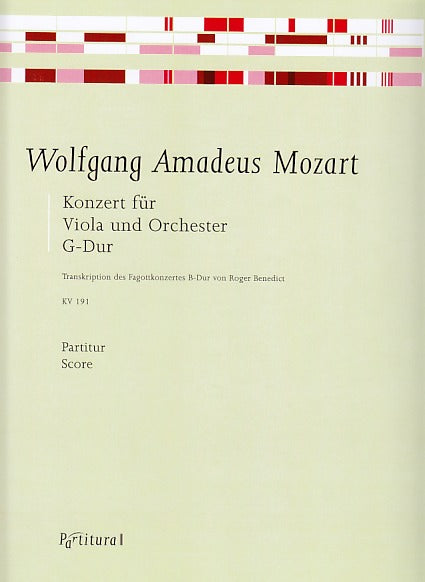 Mozart, Concerto for Viola KV 191 i (Partitura Verlag)