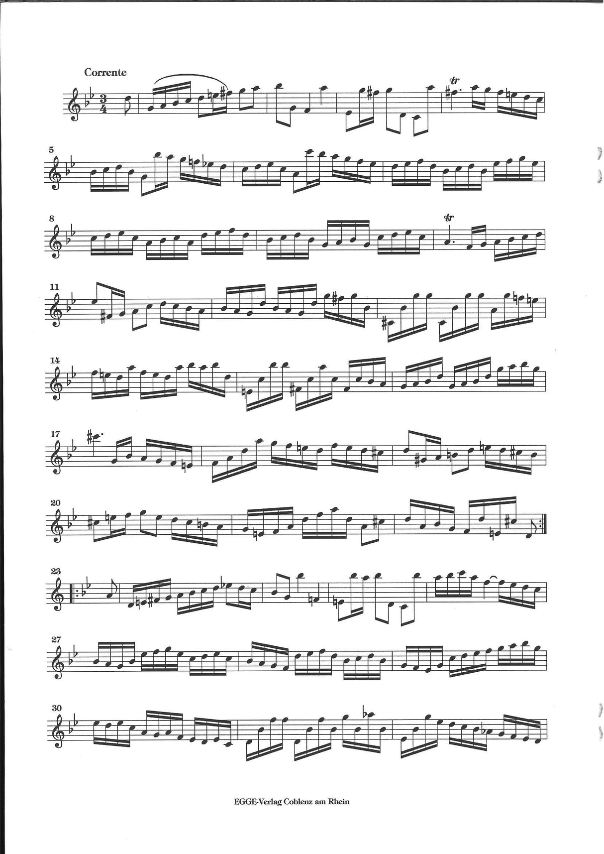 Bach, Partita g-moll, BWV 1013 (Egge)