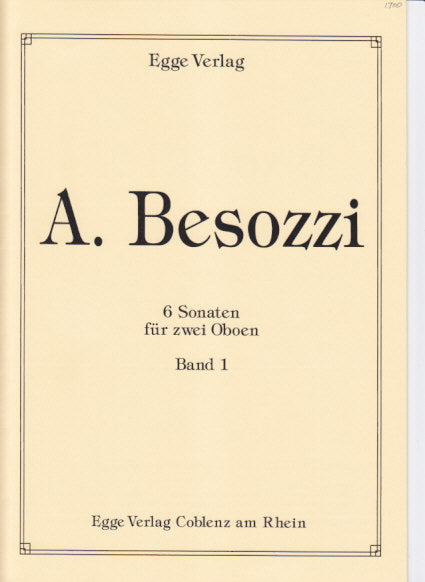 Besozzi, 6 Sonaten, 1 (2Ob) (Egge)