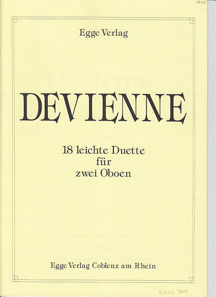 Devienne, 18 leichte Duette (2Ob) (Egge)
