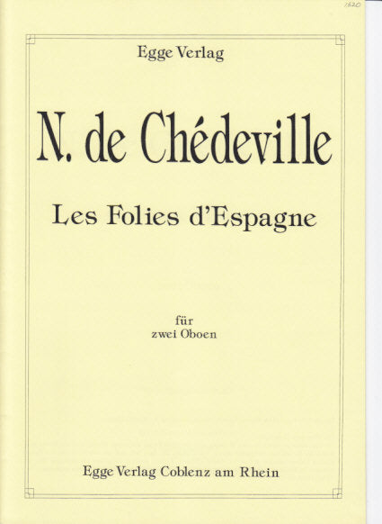 Chedeville, Folies d'Espagne (2Ob) (Egge)