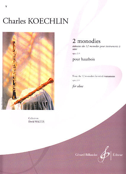 Koechlin, 2 Monodies (Oboe Solo) (Billaudot)