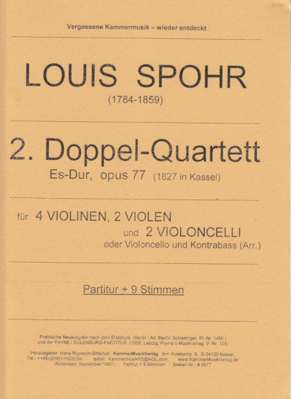 Spohr, Doppelquartett Nr. 2 op. 77 (Kammermusik Verlag)