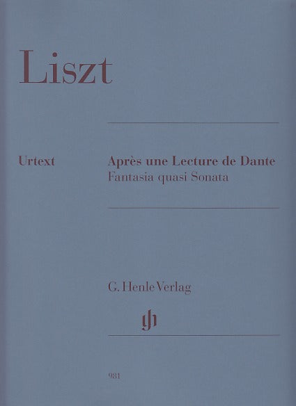 Liszt, Apres une lecture de Dante (Henle)