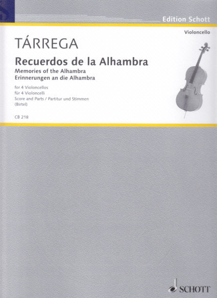 Tarrega, Recuerdos de la Alhambra (4Vc) (Schott)