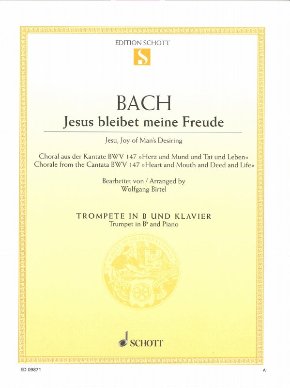 Bach, Jesu, Joy of Man's Desiring (Schott)