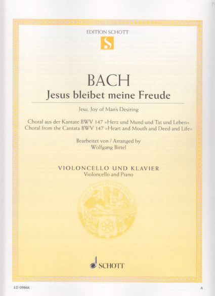 Bach, Jesu, Joy of Man's Desiring (Schott)