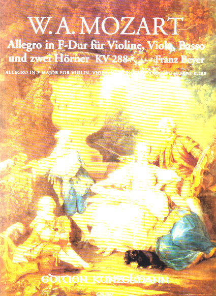 Mozart, Allegro KV 288(246c) in F (Kunzelmann)