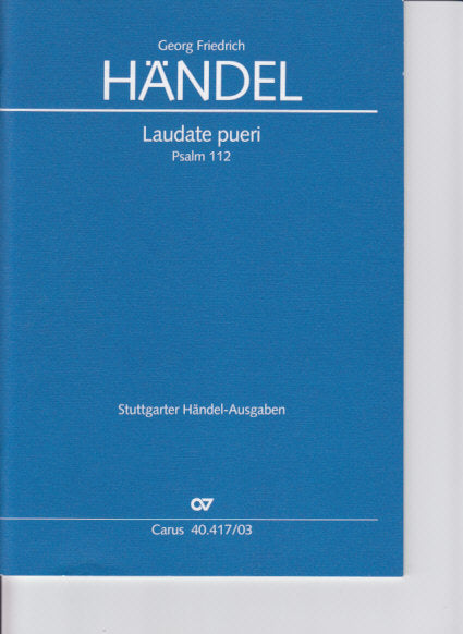 Handel, Laudate pueri Dominum HWV 237 (Carus)