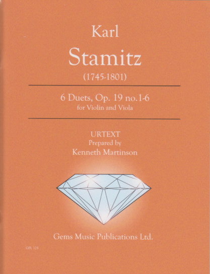 Stamitz, 6 Duets op. 19/1-6 (Vn,Va) (Gems Music)