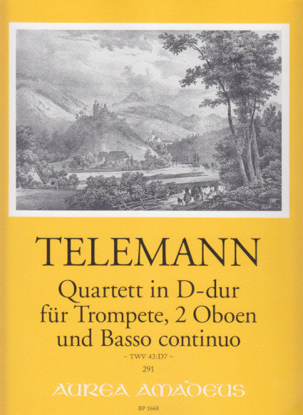 Telemann, Quartet in D, TWV 43/D7 (Amadeus Verlag)