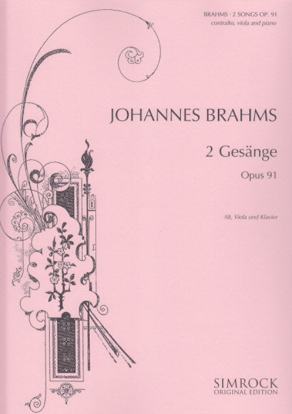 Brahms, 2 Gesange op. 91 (Alt,Va,Pf) (Simrock)