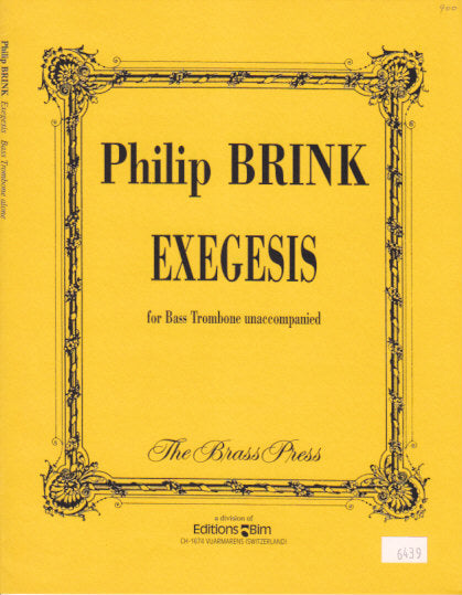 Brink, Exegesis (Brass Press/Bim)