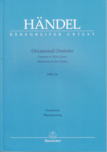 Handel, Occasional Oratorio HWV 62 [E] (Barenreiter)