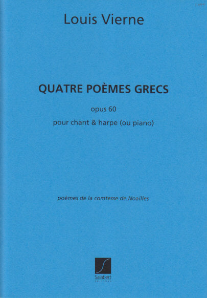 Vierne, 4 Poemes grecs op. 60 (Vo,Hrp/Pf (Salabert)